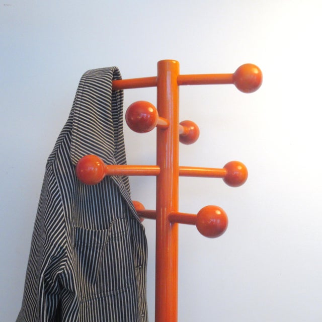 Vico Magistretti Italian Wooden Coat Rack by Vico Magistretti, 1970s For Sale - Image 4 of 8