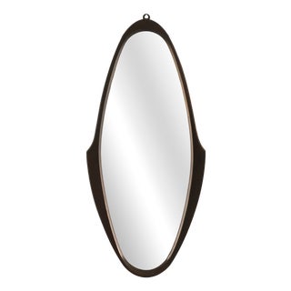 Mid-Century Modern Wall Mirror in Teak, Italy, 1960s For Sale