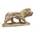 Mid-Century Grand Tour Style White Composite Striding Lion Sculpture, After Antoine-Louis Barye For Sale
