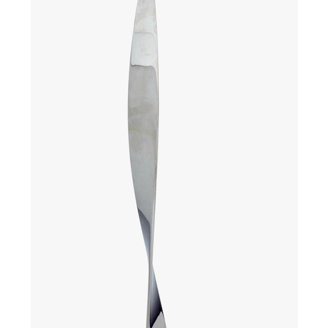 Elijah David Herschler (1940-2023) Ribbon sculpture, 1985 Chromed metal Signed and dated to one end: elijah david...