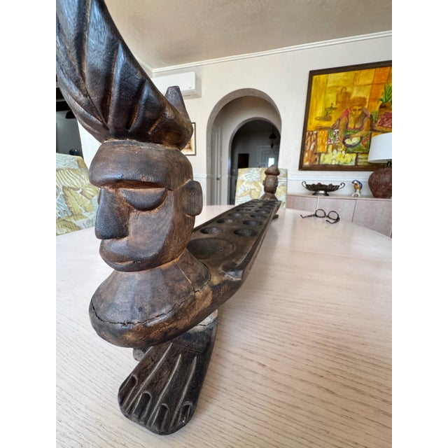 Antique Carved Congkak Mancala Sculpture For Sale - Image 6 of 12