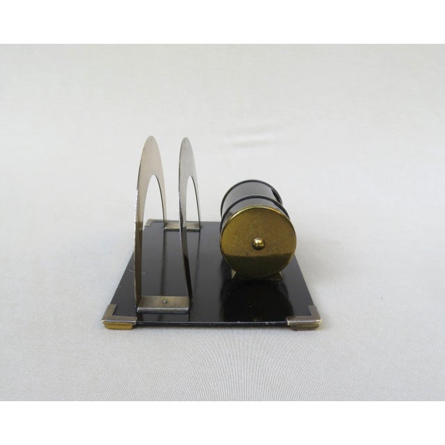 Metal Bauhaus Black Brass Eternal Summer Calendar with Letter Stand For Sale - Image 7 of 17
