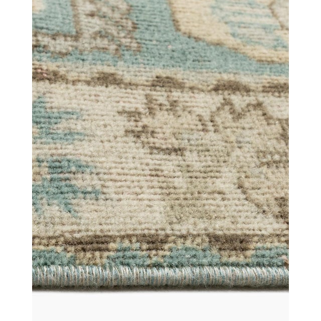 Turkish Vintage Circa 1940 Turkish Oushak Rug Lightly Distressed 6ft 4in X 8ft For Sale - Image 3 of 12
