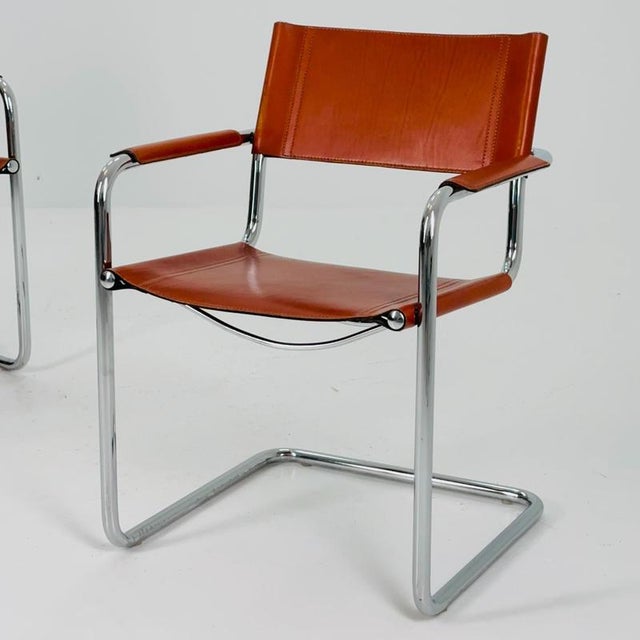 MG5 Centro Studi dining chairs, designed by Mart Stam & Marcel Breuer for the renowned Italian brand Matteo Grassi in the...