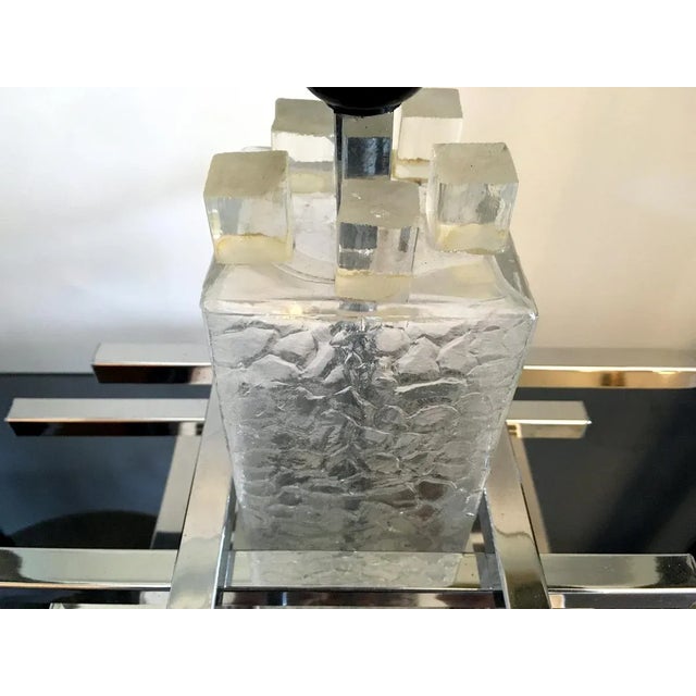 1970s Italian Chrome and Glass Table Lamp, 1970s For Sale - Image 5 of 8