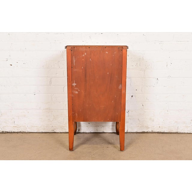 Romweber French Provincial Louis XV Burl Wood Nightstand, Circa 1920s For Sale - Image 10 of 11