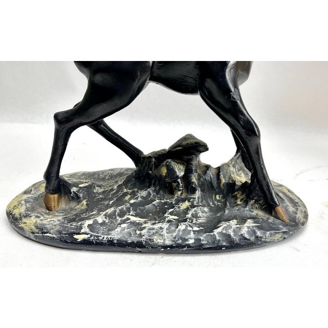 Hand-Painted Bambi Sculpture in Plaster, 1935 For Sale - Image 3 of 15