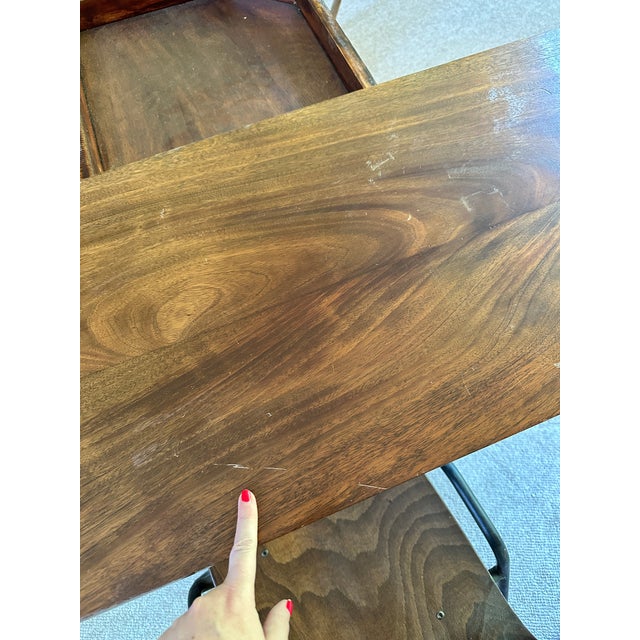 Brown Early 20th Century Mahogany Fold-Over Tea & Game Table With Carved Pedestal and Claw Feet For Sale - Image 8 of 12