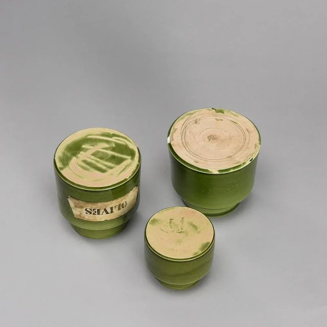 3 Ceramic Pots, Mado Jolain 1960, Set of 3 For Sale - Image 4 of 9
