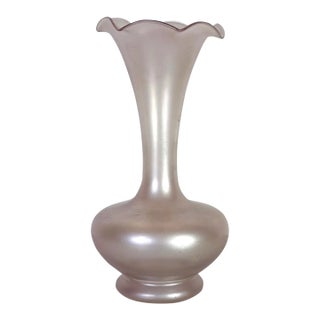 Pink Opaque Glass Murano Vase For Sale