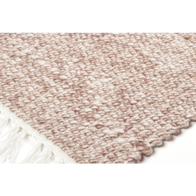 Contemporary Contemporary Dhurrie Gift-Sized Beige & Ivory Wool Rug by Rug & Kilim India For Sale - Image 3 of 5