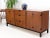 Mid 20th Century American Walnut 9 Drawers Two Doors Compartment Long Dresser Credenza Restored For Sale - Image 5 of 13