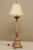 French Style Painted Gold Table Lamp with Shade For Sale - Image 12 of 13