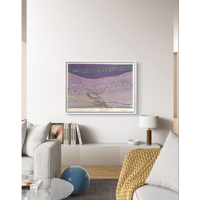 Barbara Beck 1986 Abstract Acrylic Painting on Paper - Signed/Dated/Unframed For Sale - Image 4 of 9