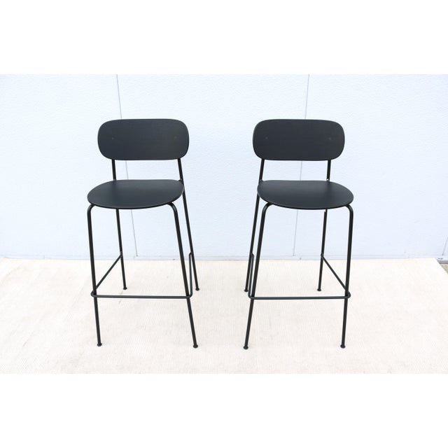 Danish Modern Norm Architects for Audo Copenhagen Co Bar Stools Brand New - a Pair For Sale - Image 4 of 12