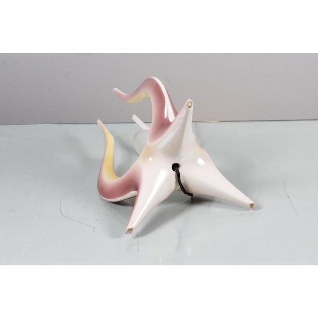 Mid-Century Glazed Ceramic and Glass Table Lamp attrubuted to A. Campi, Italy, 1950s For Sale - Image 16 of 17