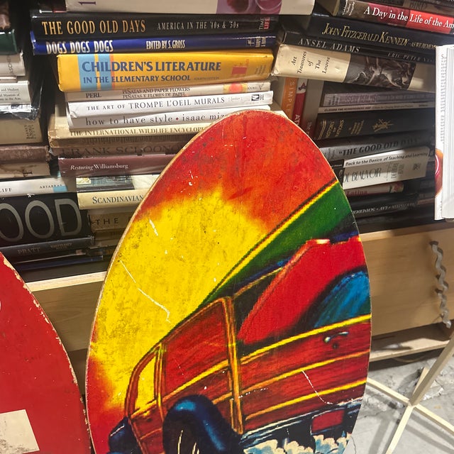 Wood Pair Wooden Vintage Skimboards For Sale - Image 7 of 8