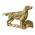 Vintage English Brass Hunting Dog Pipe Rest For Sale