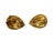 Mid-Century Modern Vintage Faux Pearl Earrings Pear Shape Rhinestones Clip on Gold Tone For Sale - Image 3 of 4
