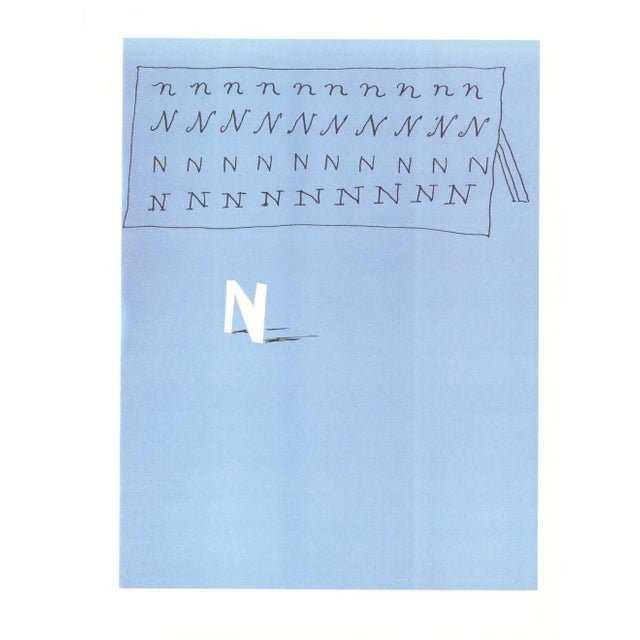 'N' from 'Hockney's Alphabet' By David Hockney 1991 Lithograph on Exhibition Fine Art Cartridge paper 38.4 x 46.4 cm...