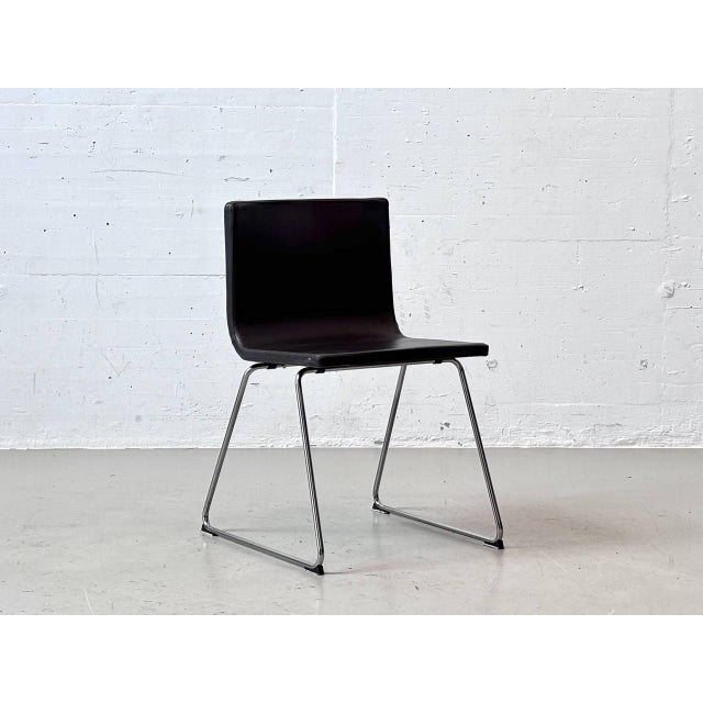 Elegant bernhard dining chairs from ikea, designed by swedish designer ola wihlborg. The model combines a gently curved...