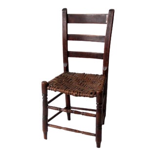 Antique Woven Seat Chair For Sale