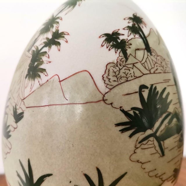 Vintage Porcelain Egg with African Safari Animal Style Decoration, 1970s For Sale - Image 6 of 14