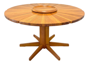 Round Pine Dining Table, 1970s