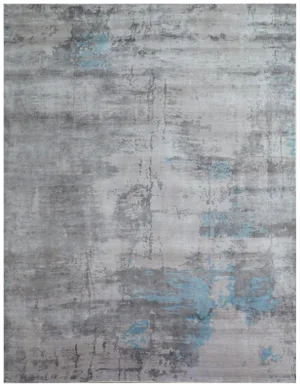 Newport Gray Hand loom Bamboo/Silk Area Rug - 8'x10'