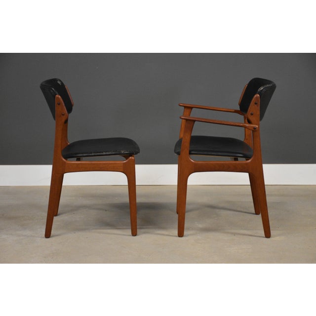 1960s 1960s Danish Modern Teak Dining Chairs by Erik Buch - Set of 8 For Sale - Image 5 of 10