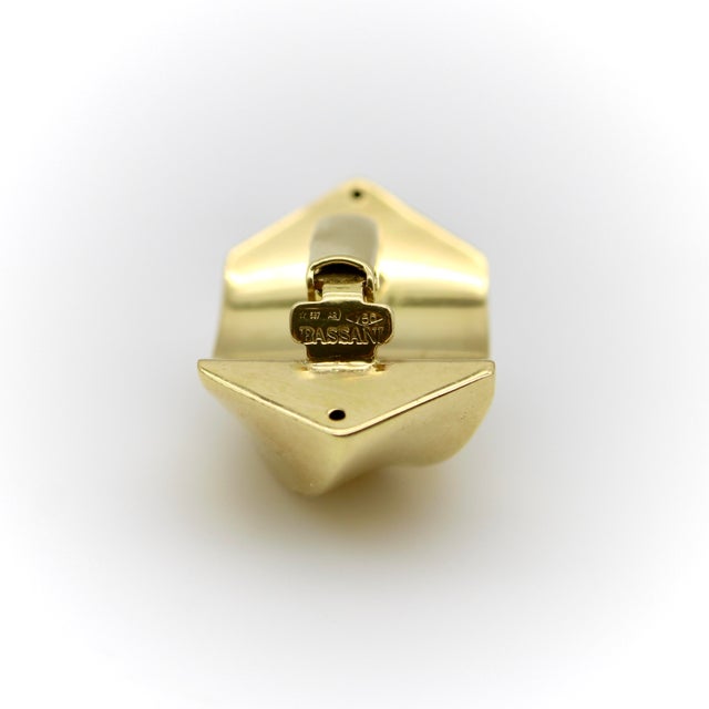Vintage Bassani 18k Gold Sculptural Earrings - 2 Pieces For Sale In Los Angeles - Image 6 of 7