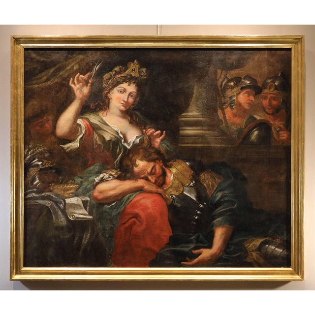 Antonio molinari (venice, 1655-1704) attributable samson and delilah oil on canvas (122 x 148 cm. - framed 135 x 160 cm.)...