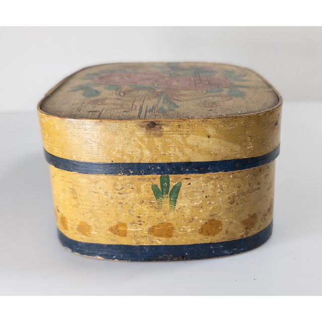 Mid 19th Century 19th Century Rustic Primitive European German Folk Art Bride's Box For Sale - Image 5 of 12