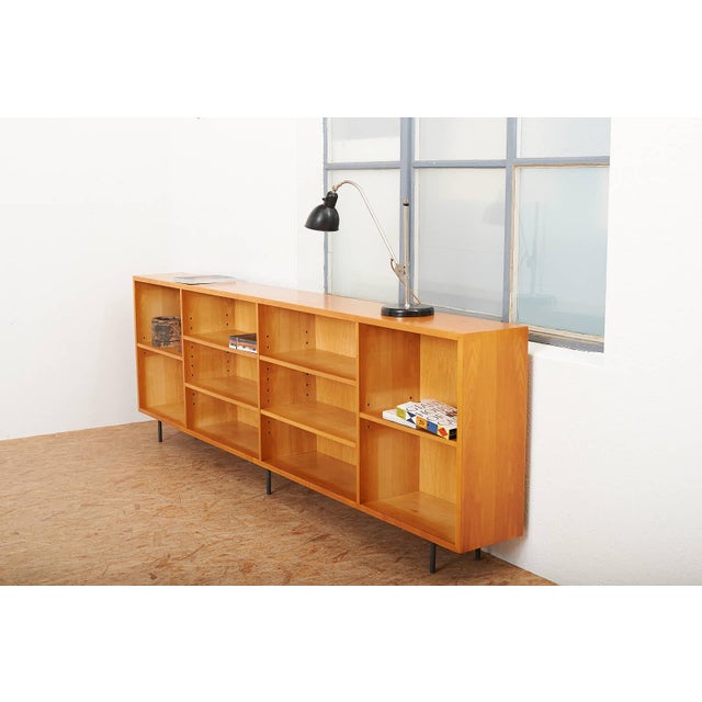 Shelf with Black Steel Legs and Birch Veneered Body For Sale - Image 13 of 15