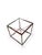 This dynamic end table by Vanguard is a chrome cube with rods extending from each corner into the center to create a Pop...