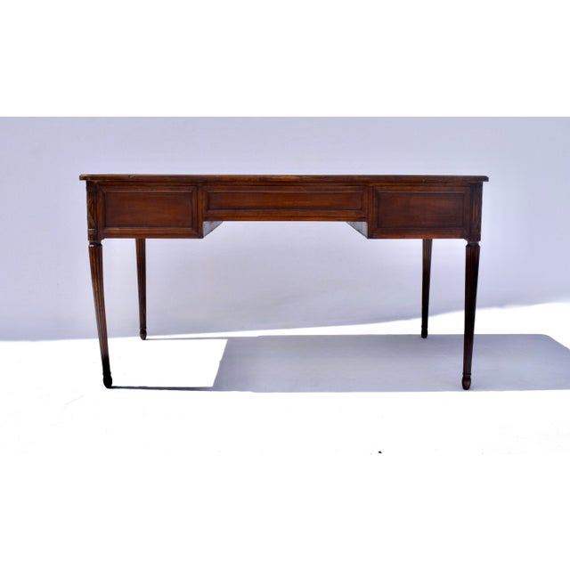 Louis XVI Style Leather Writing Desk by Cassard Et Cie, Paris, 1920s For Sale - Image 10 of 13