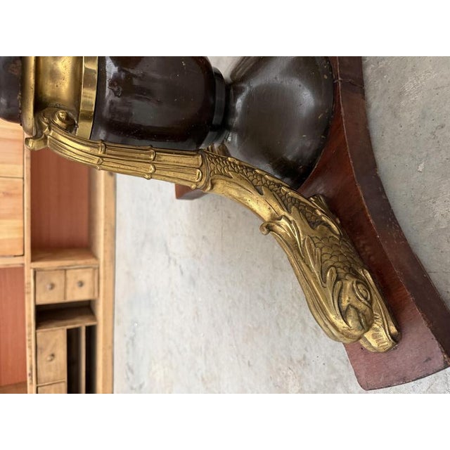 Empire Brass and Onyx Table, 1950s For Sale - Image 9 of 11