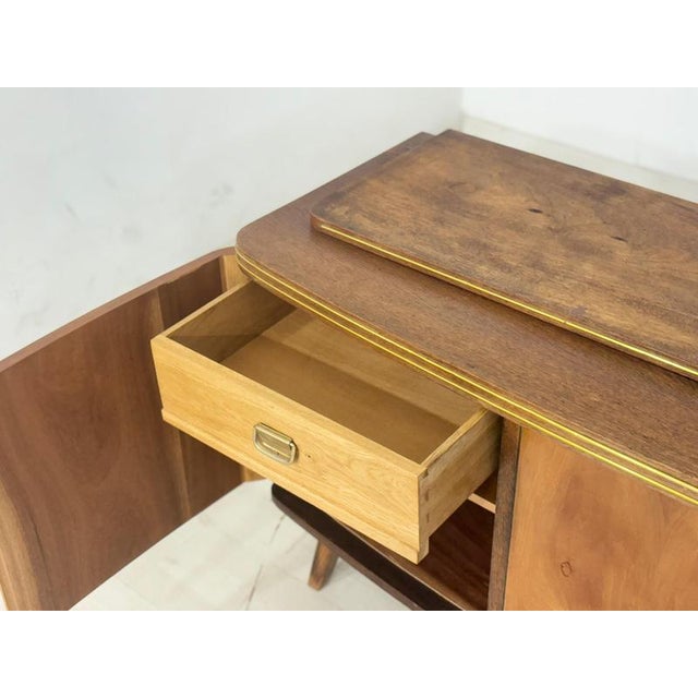 Mid-Century Sideboard in Wood with Gilt Details For Sale - Image 6 of 13