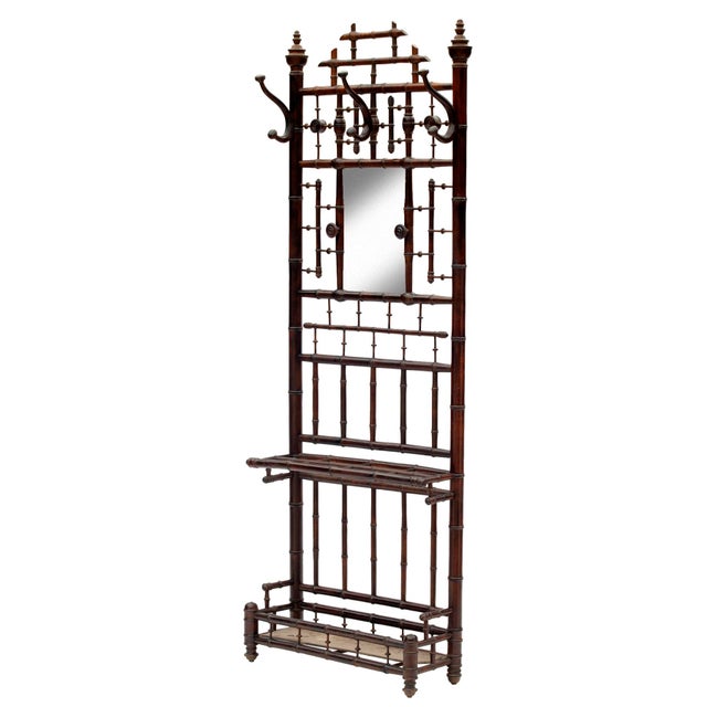 Late 19th Century Bentwood Wood Coat & Hat Rack | Chairish