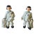 1950s Florence Ceramics Asian Boy and Girl Figurines- Set of 2 For Sale