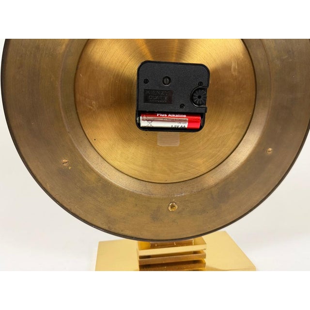 Gold Large World Time Clock by Heinrich Möller for Kienzle, 1960s For Sale - Image 8 of 12