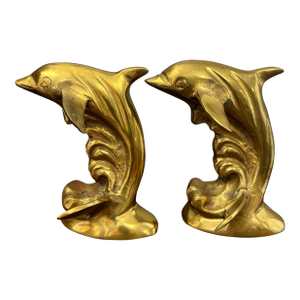 Vintage English Brass Dolphins