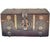 Unique and impressive antique asian chest exceptionally handcrafted of wood. Showcasing intricate inlaid brass and metal...