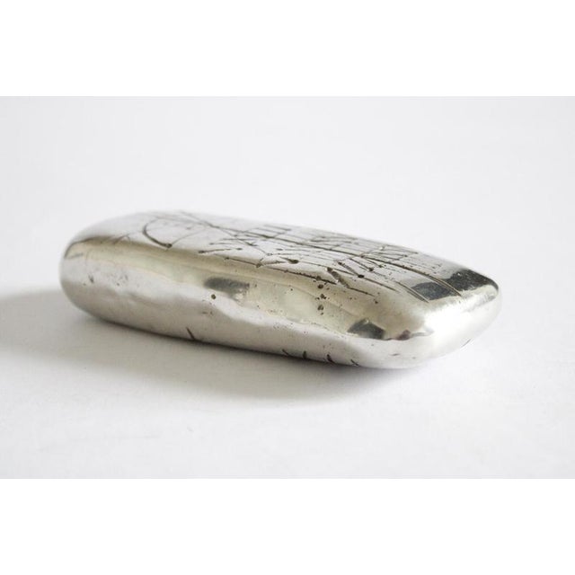 Post-Modern Abstract Pewter Sculpture by Walter Valentini, 1980 For Sale - Image 4 of 18