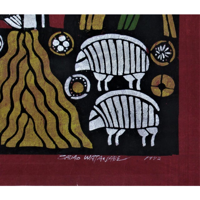 Sadao Watanabe, Moses Smiting the Rock of Meribah, Exodus, 1972 For Sale In San Francisco - Image 6 of 8