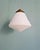 Bauhaus Art Deco Conical Pendant Light in White Opaline Glass, 1920s For Sale - Image 3 of 11