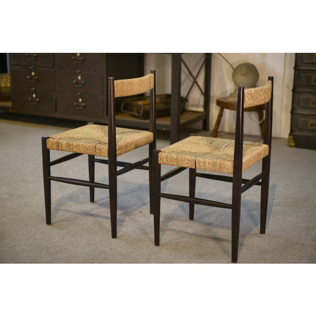 Chairs with Rush Seats, 1970, Set of 2 For Sale - Image 9 of 11