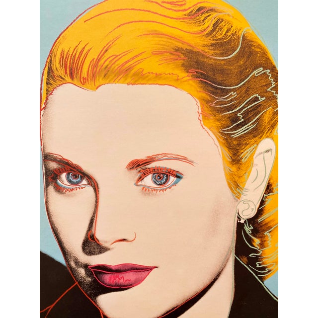 Pop Art Andy Warhol Estate Vintage 1989 Pop Art Lithograph Print " Grace Kelly " 1984 For Sale - Image 3 of 11