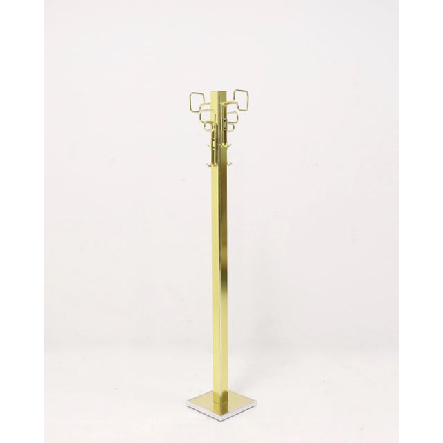 Mid-Century Brass & Chrome Coat Rack from Belgo Chrom, 1970s For Sale - Image 9 of 10