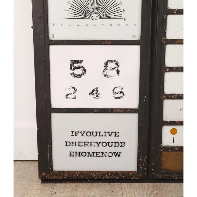 Vintage Eye Testing Chart, Circa 1950 Back Lit. For Sale - Image 4 of 9